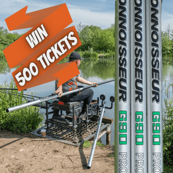 500 Tickets for the Daiwa Connoisseur G90 16m Pro Pole AUTO DRAW