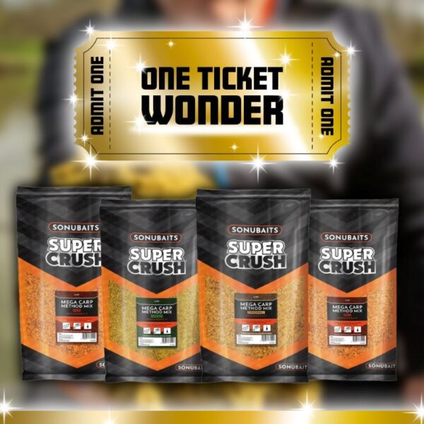 5x Sonu Mega Carp Method Mix of Choice – ONE TICKET WONDER – AUTO DRAW
