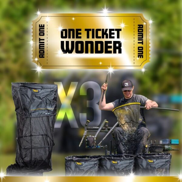 3x NuFish Shorty Match Keepnets – 2m – ONE TICKET WONDER – AUTO DRAW