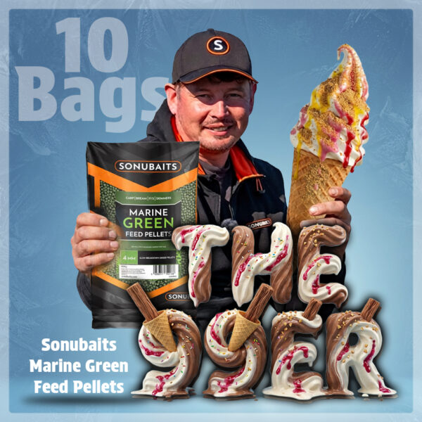 99 Tickets Only – 10x Sonubaits Marine Green Feed Pellet Bundle – AUTO DRAW